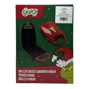 Dr. Seuss The Grinch Red Uncanny Grilled Cheese Panini Sandwich Maker New in Box